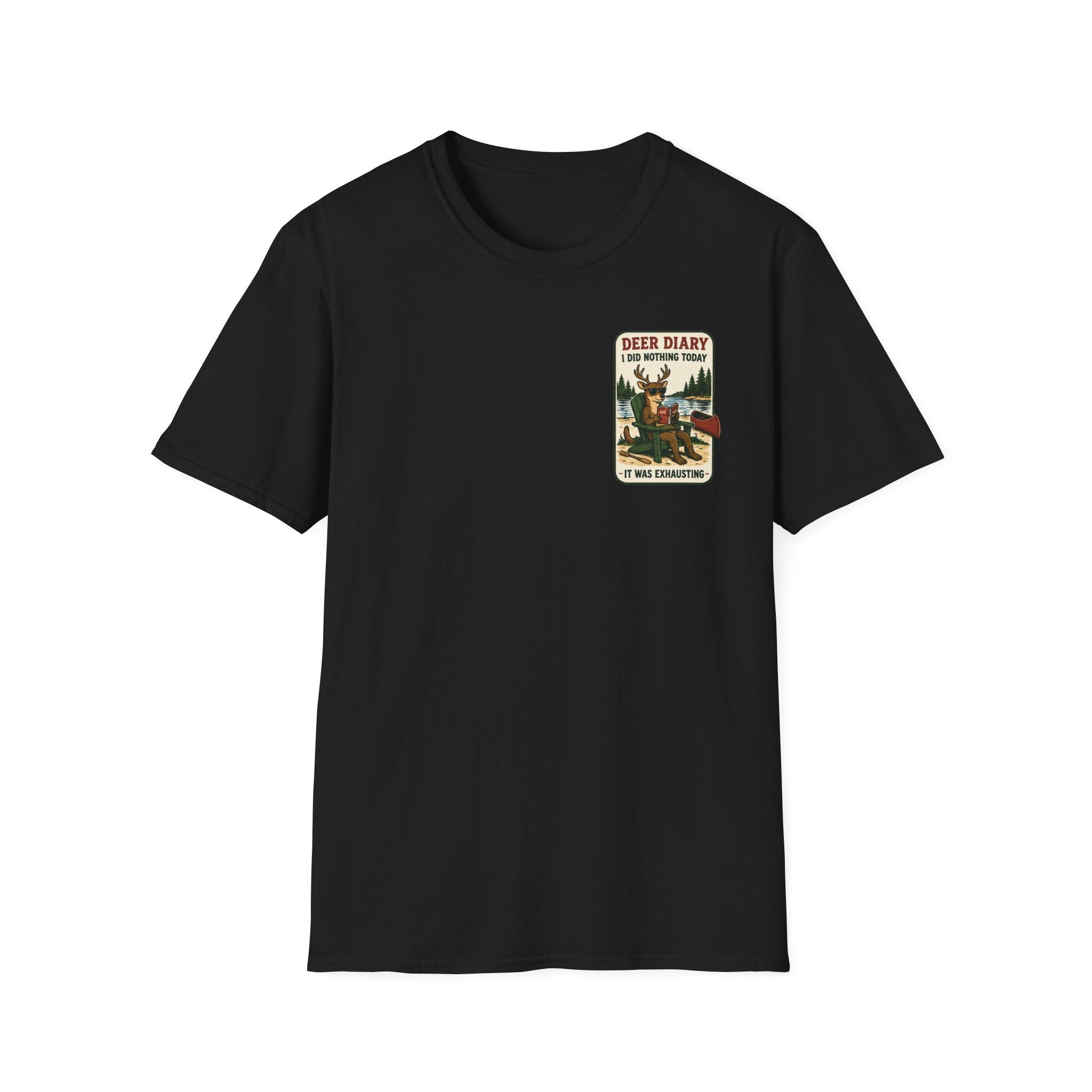 Deer Diary I Did Nothing Today Graphic Badge Tee