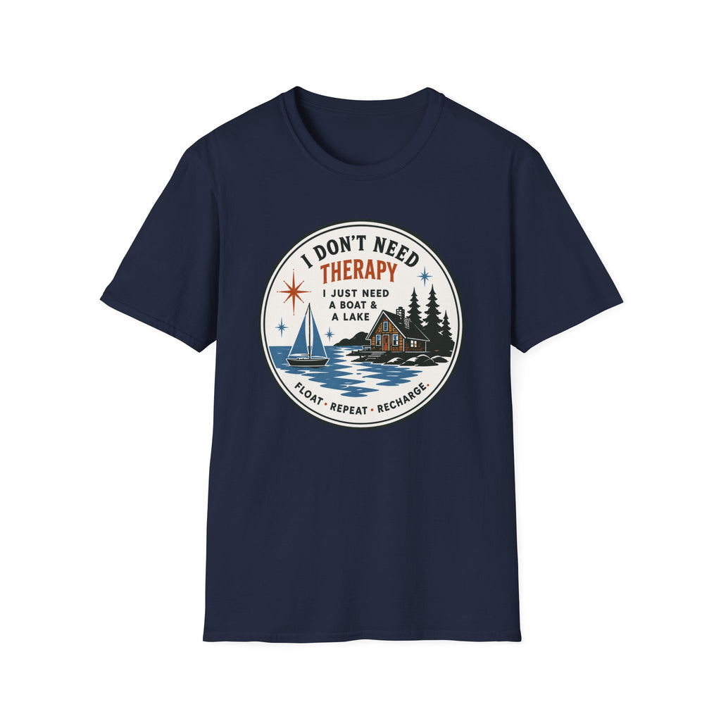 I Don't Need Therapy I Just Need A Boat & A Lake Graphic Tee