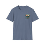 Adventure Is Calling Wild Places Are Waiting Graphic Badge Tee