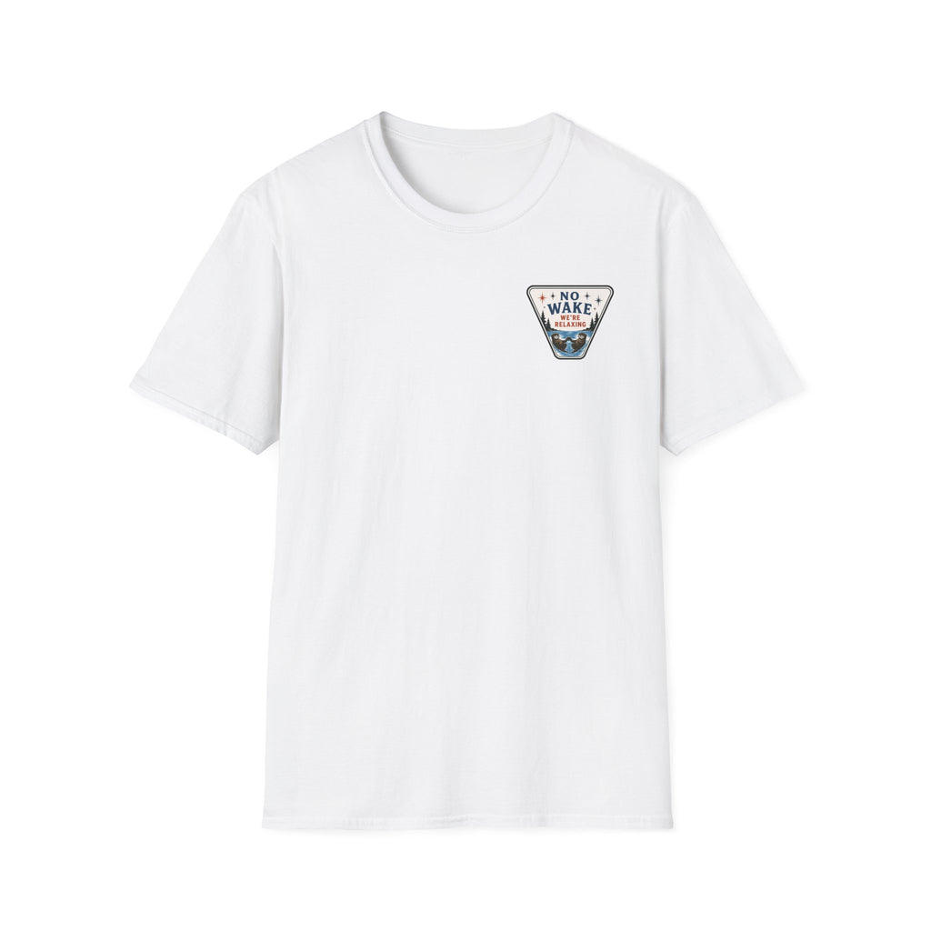 No Wake We're Relaxing Graphic Badge Tee