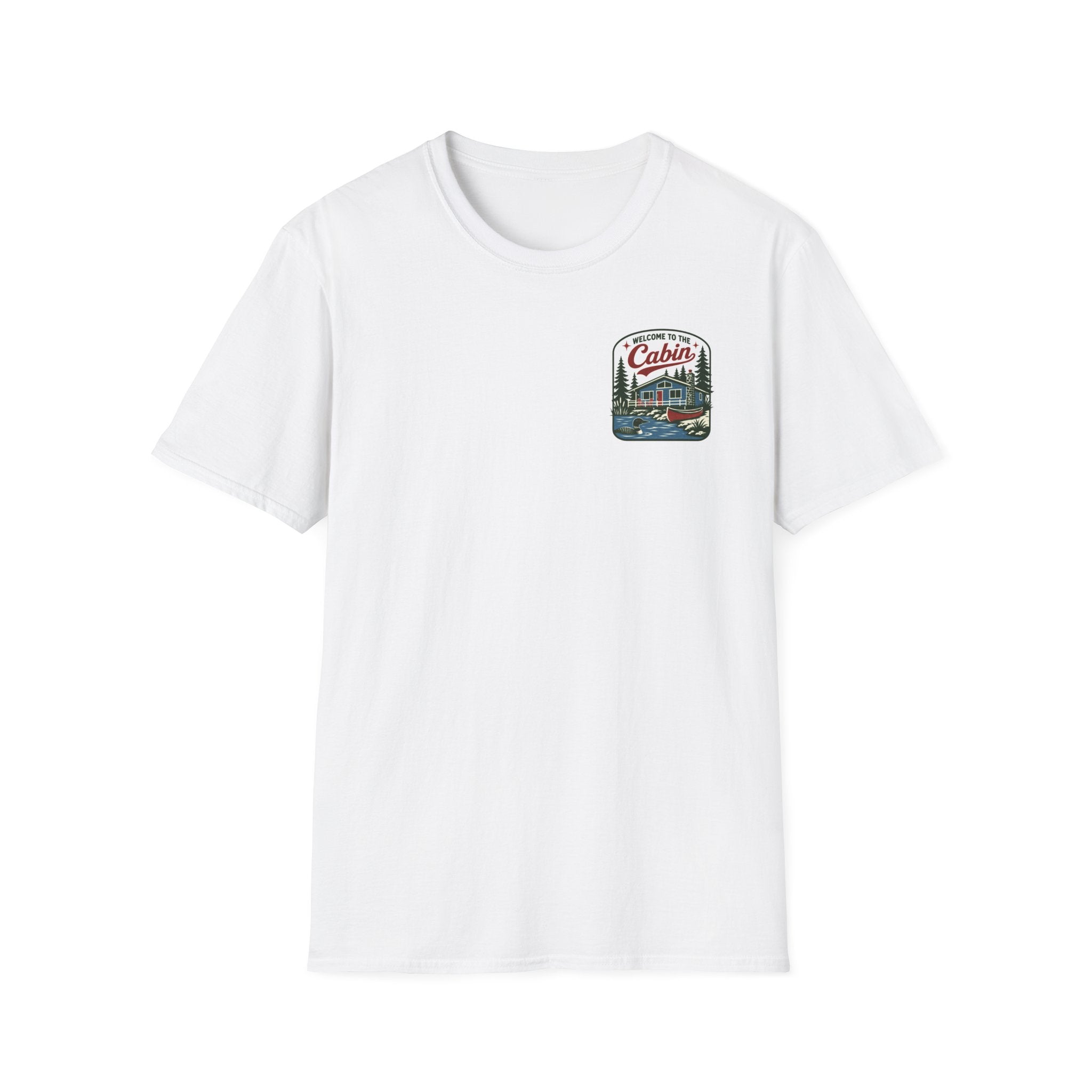 Welcome to the Cabin Lake House Graphic Badge Tee