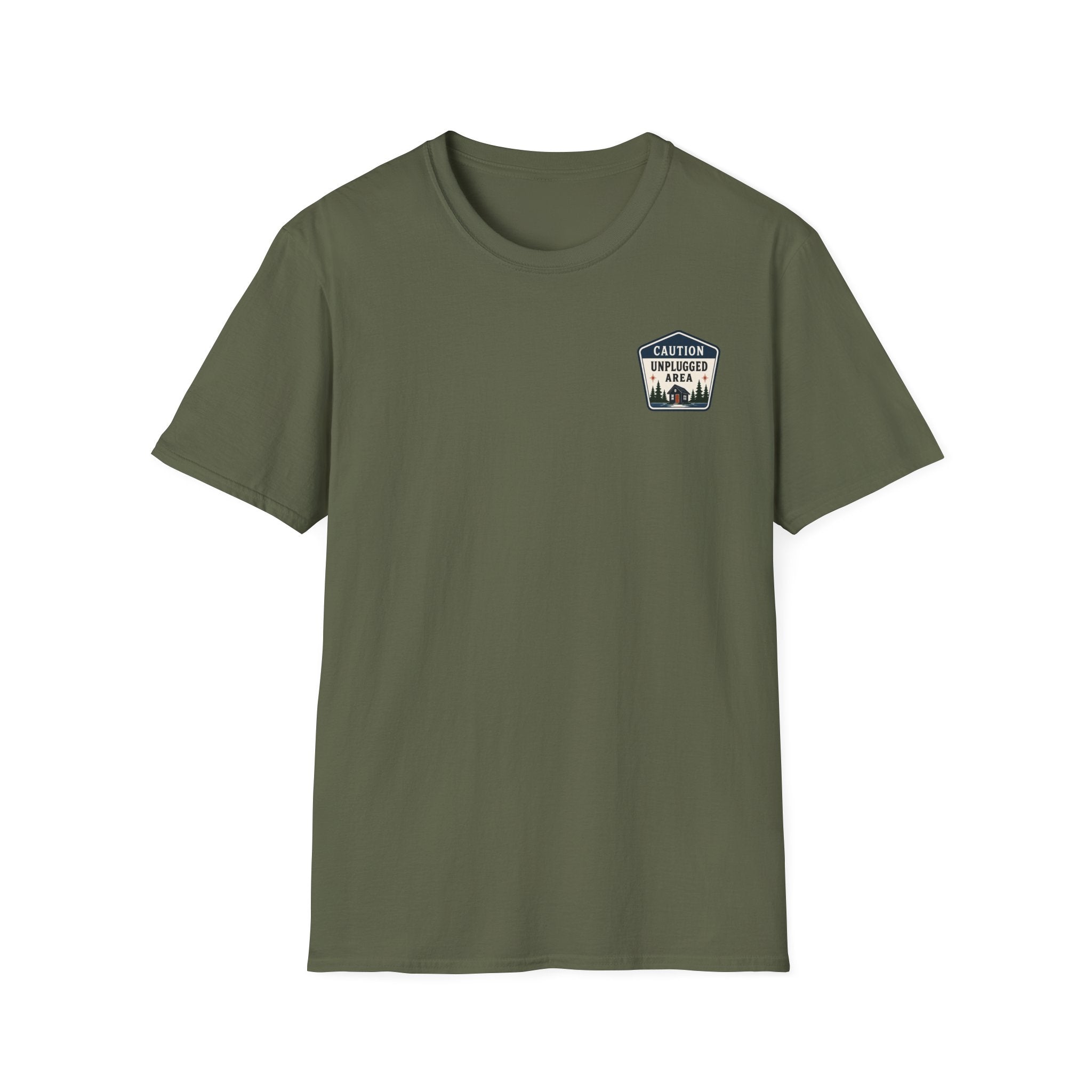 Caution Unplugged Area Graphic Tee