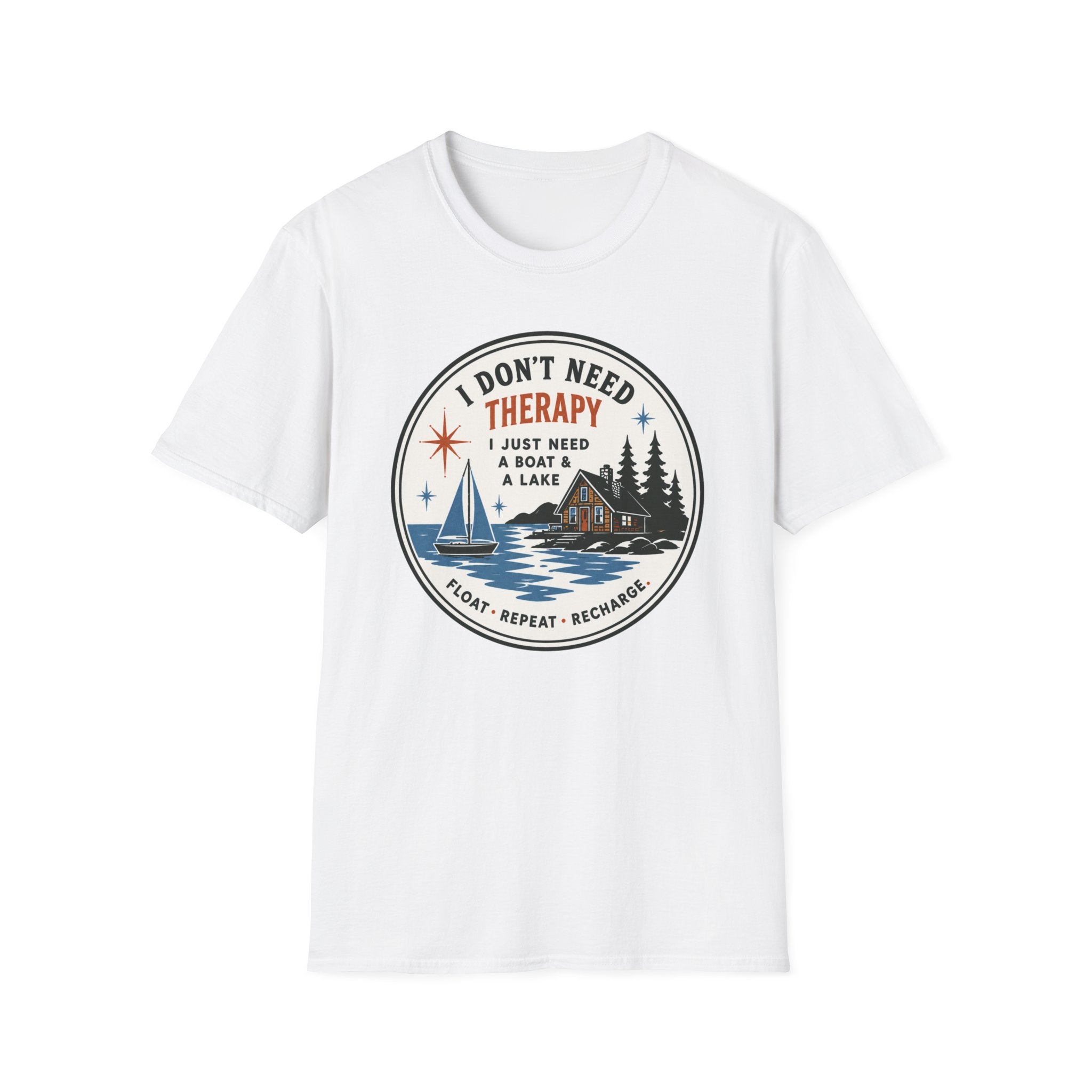 I Don't Need Therapy I Just Need A Boat & A Lake Graphic Tee