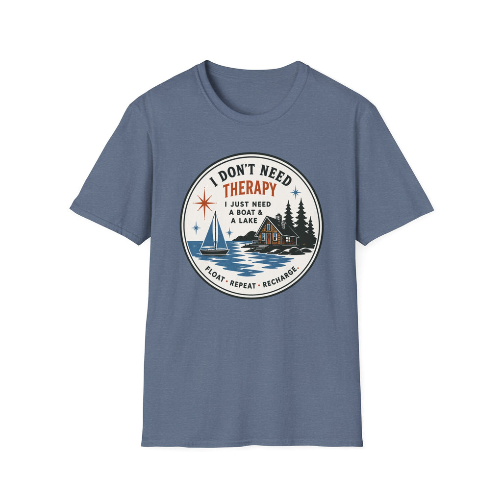 I Don't Need Therapy I Just Need A Boat & A Lake Graphic Tee