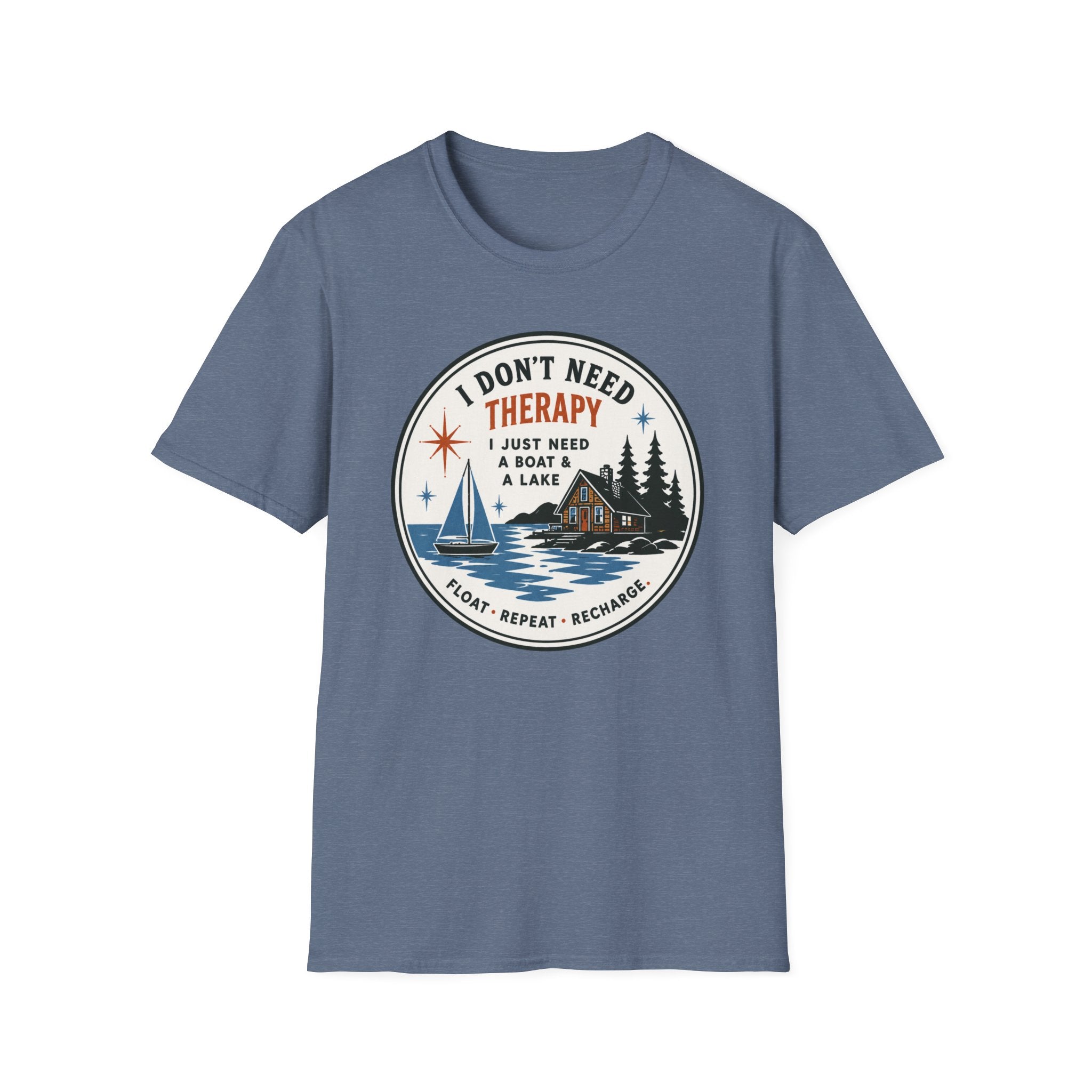 I Don't Need Therapy I Just Need A Boat & A Lake Graphic Tee
