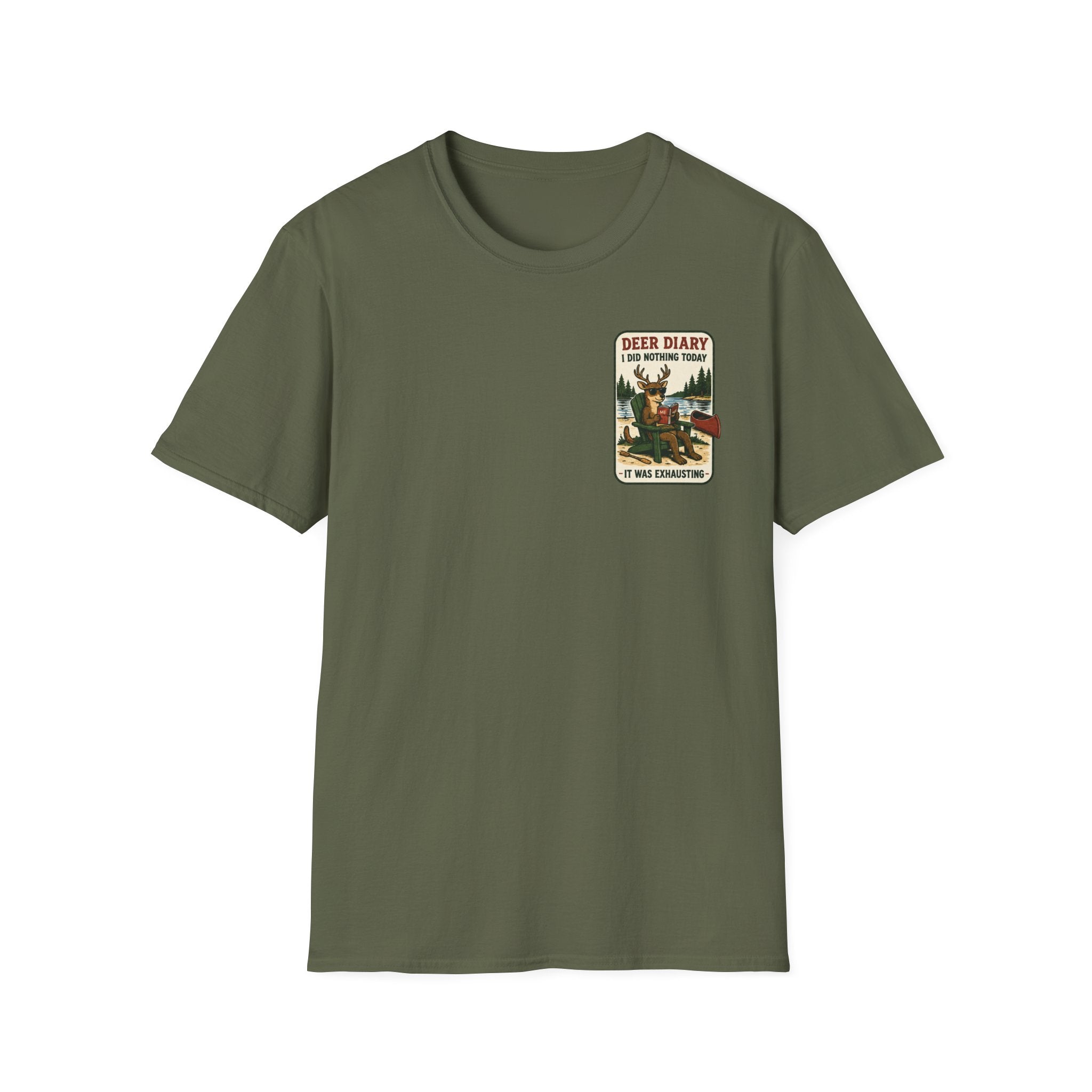 Deer Diary I Did Nothing Today Graphic Badge Tee