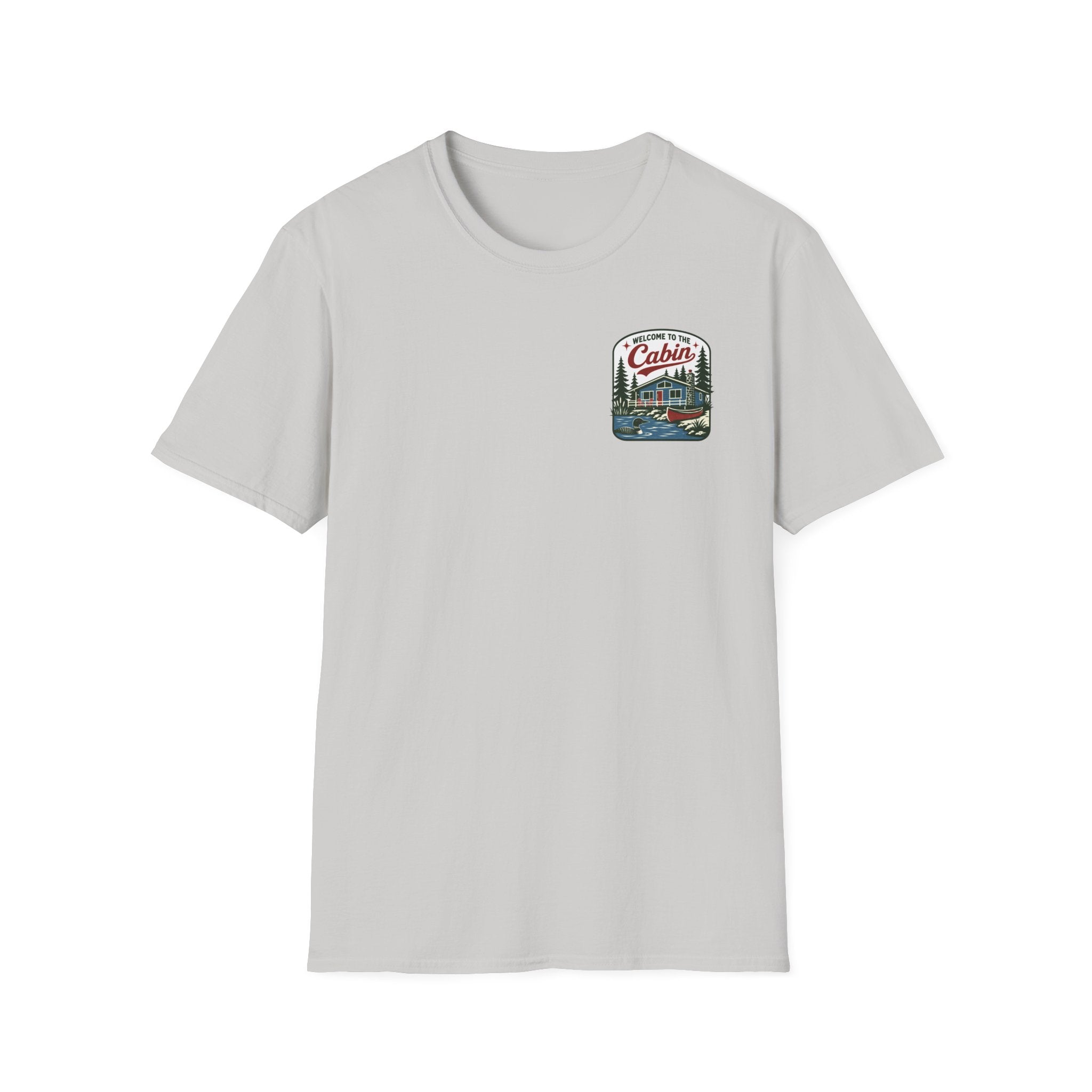 Welcome to the Cabin Lake House Graphic Badge Tee
