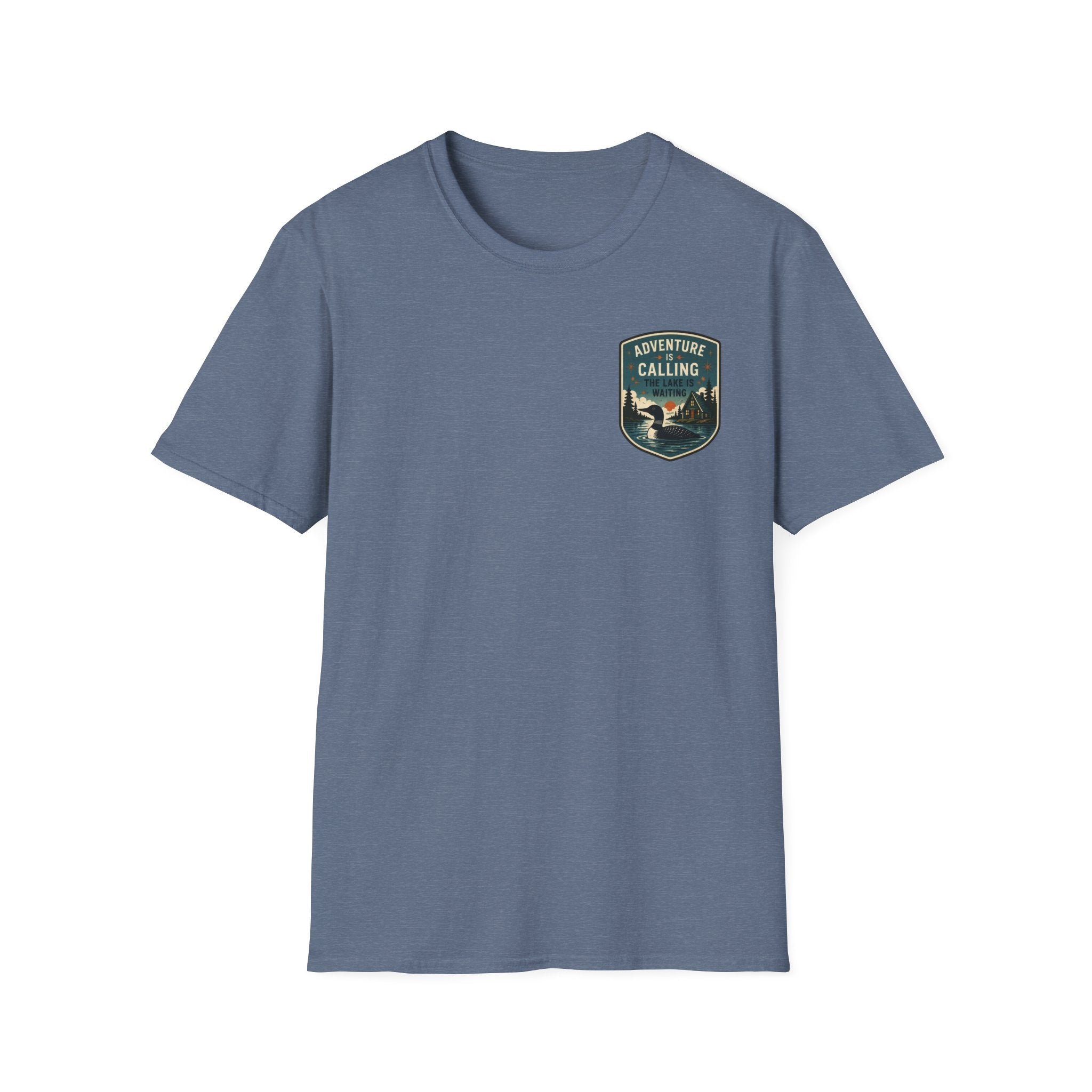 Adventure Calling The Lake Is Waiting Graphic Badge Tee