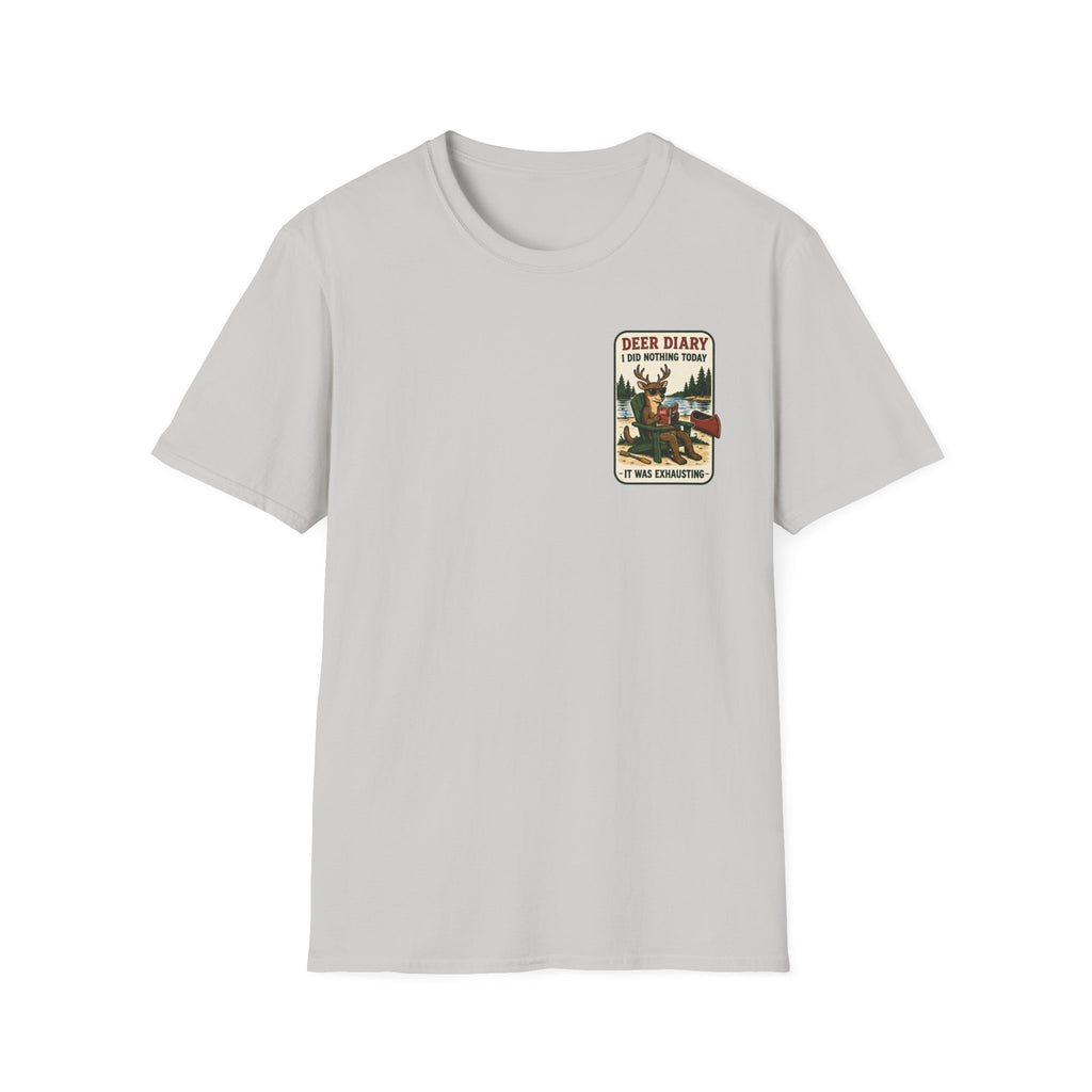 Deer Diary I Did Nothing Today Graphic Badge Tee