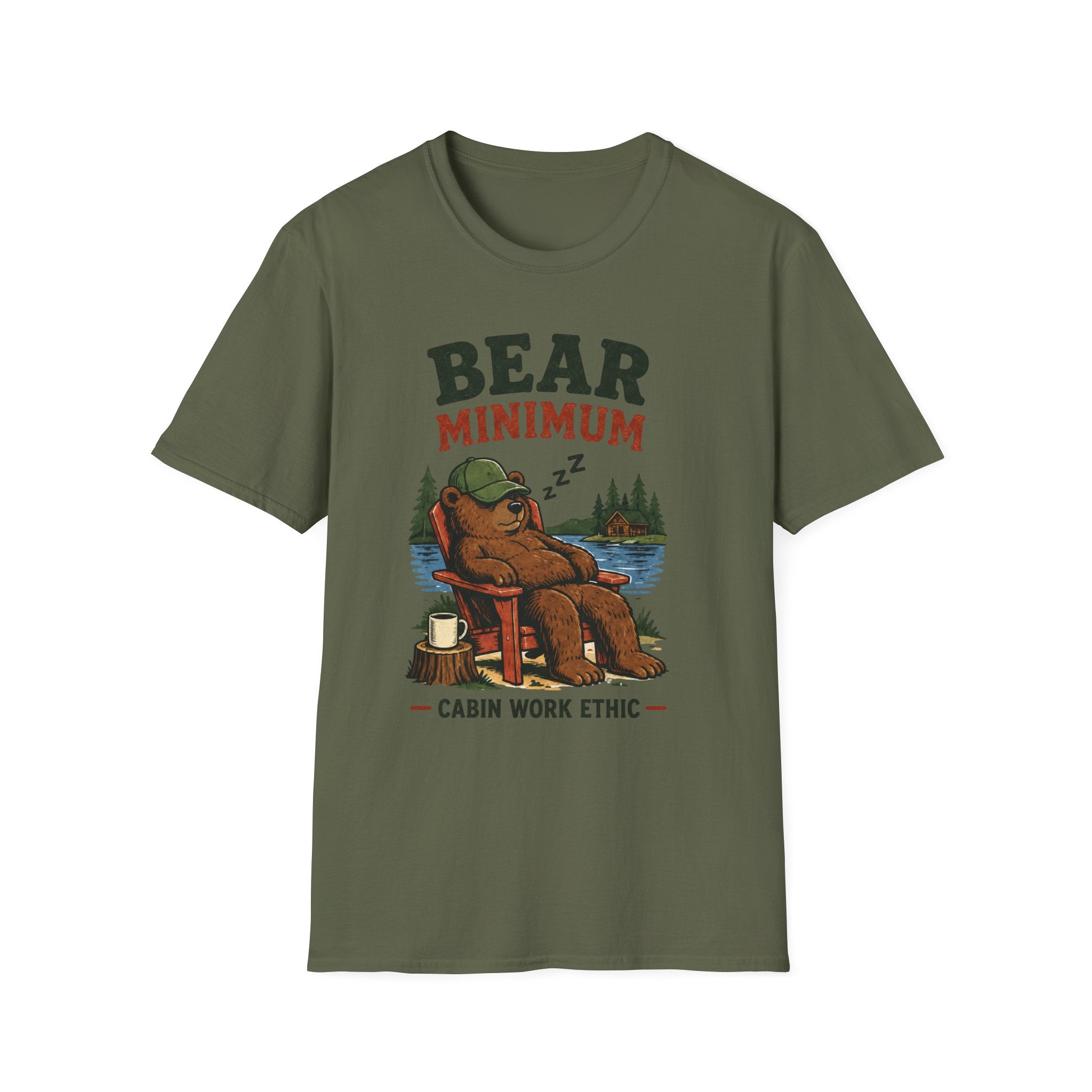 Bear Minimum Cabin Work Ethic Graphic Tee