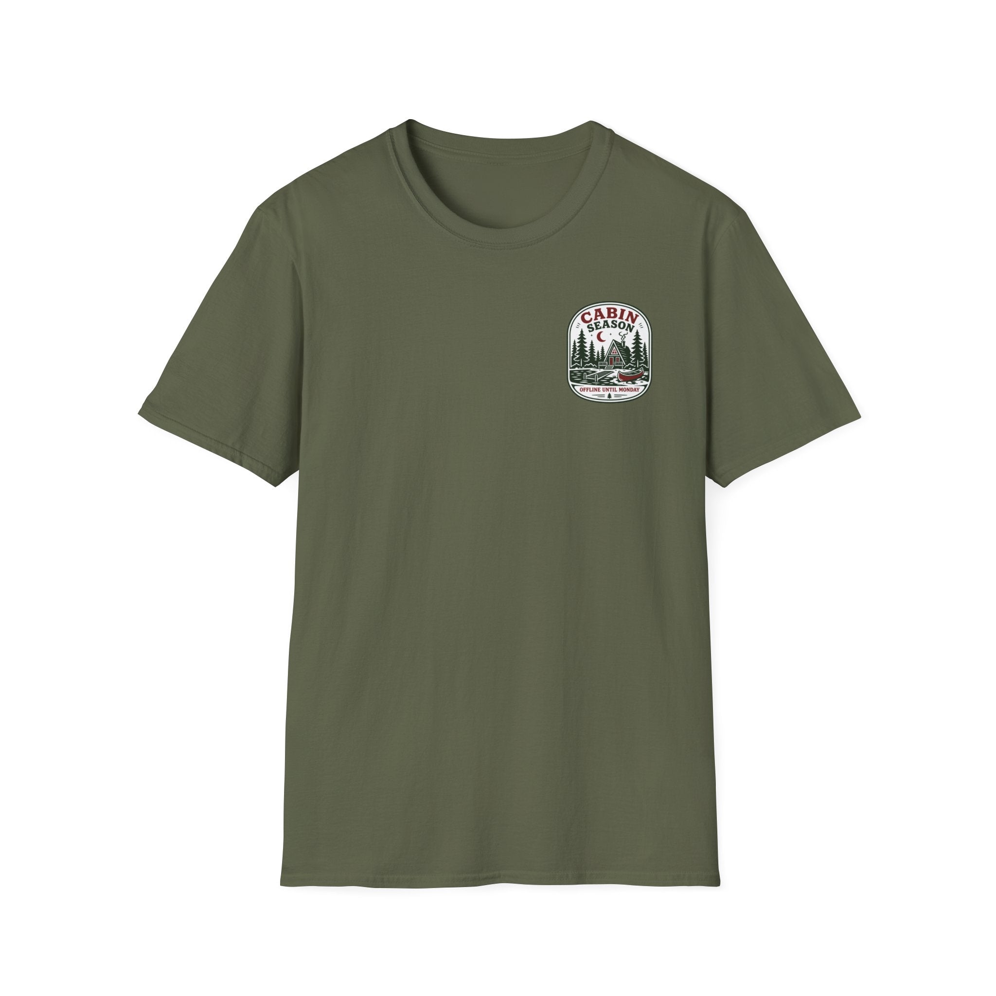 Cabin Season: Offline Until Monday Graphic Badge Tee