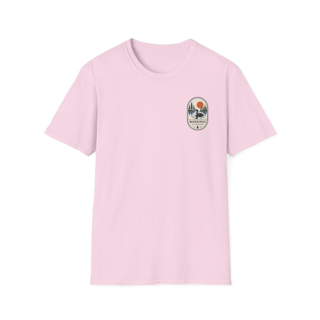 Mornings By The Lake Graphic Badge Tee