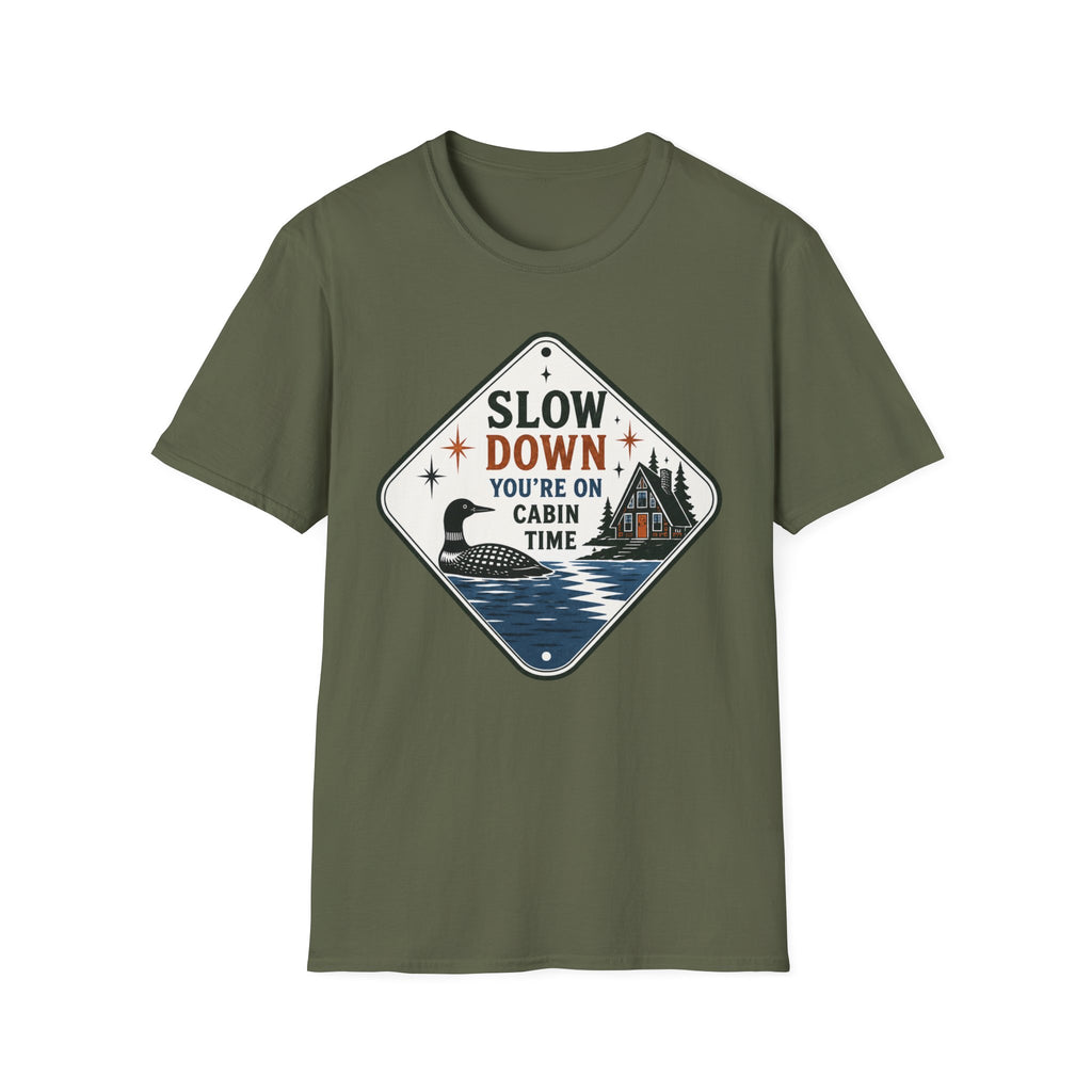 Slow Down You're On Cabin Time Graphic Tee