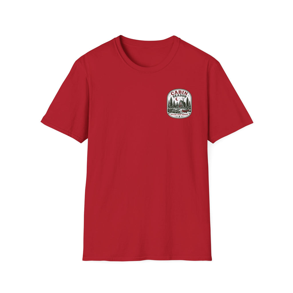 Cabin Season: Offline Until Monday Graphic Badge Tee