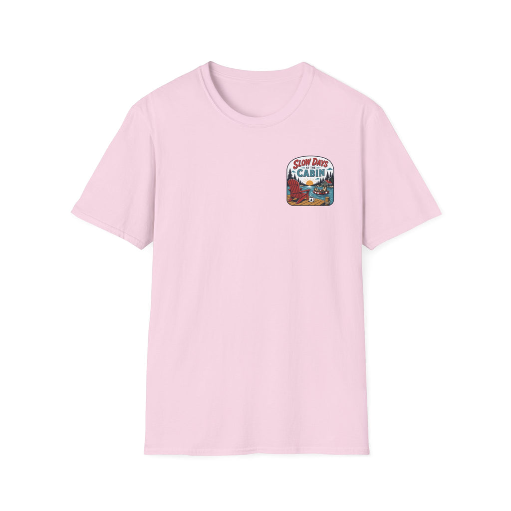 Slow Days at the Cabin Graphic Badge Tee