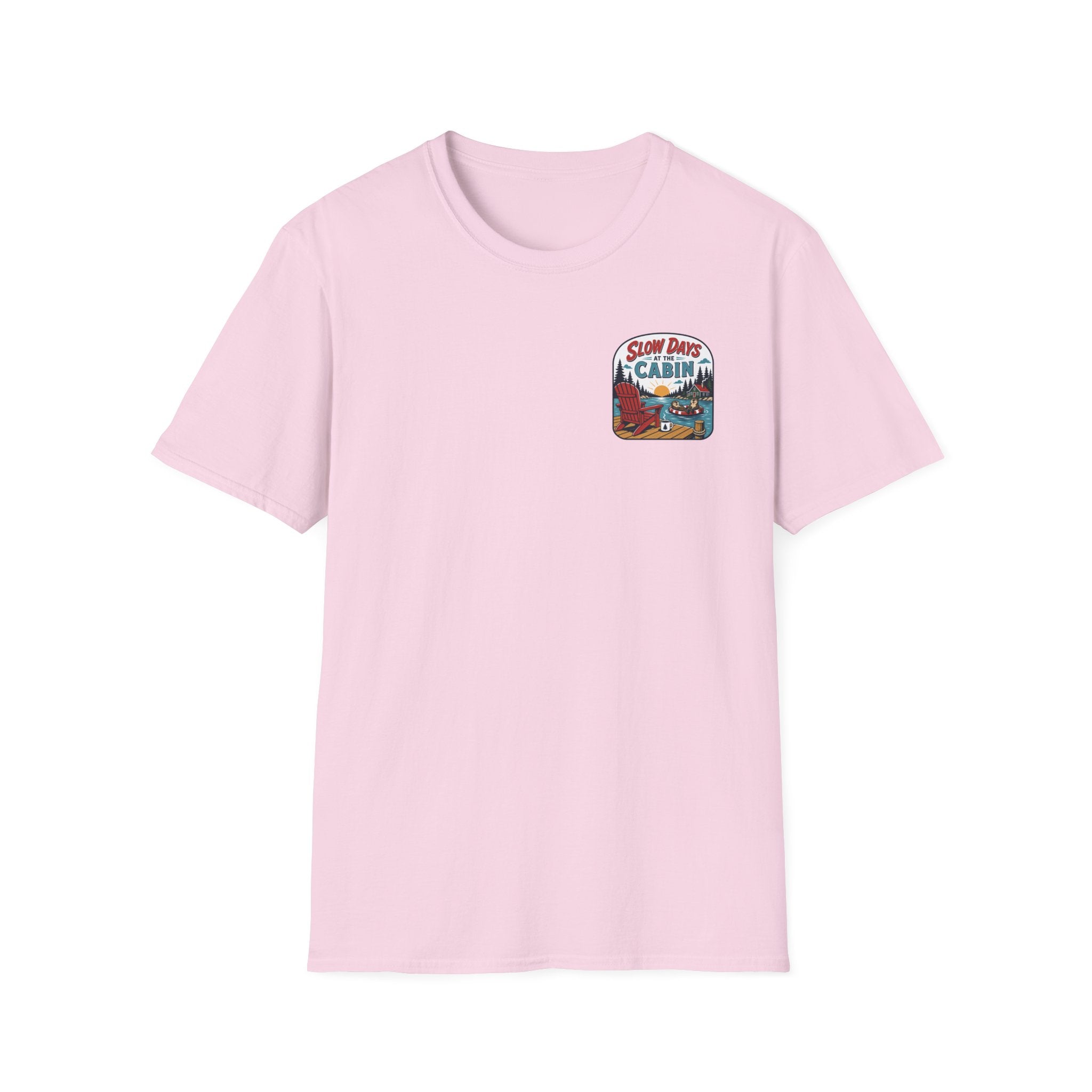 Slow Days at the Cabin Graphic Badge Tee