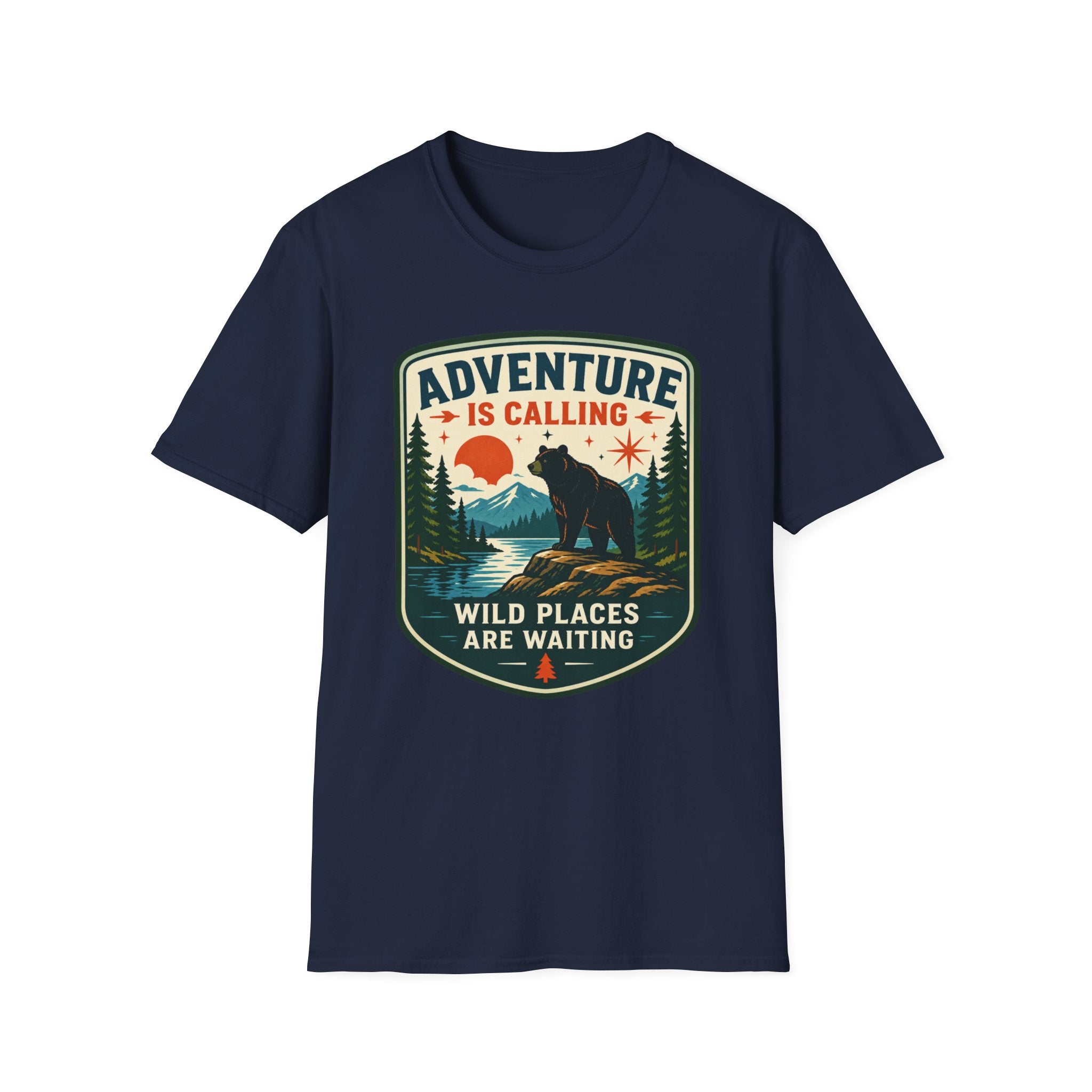 Adventure Is Calling Wild Places Are Waiting Graphic Tee