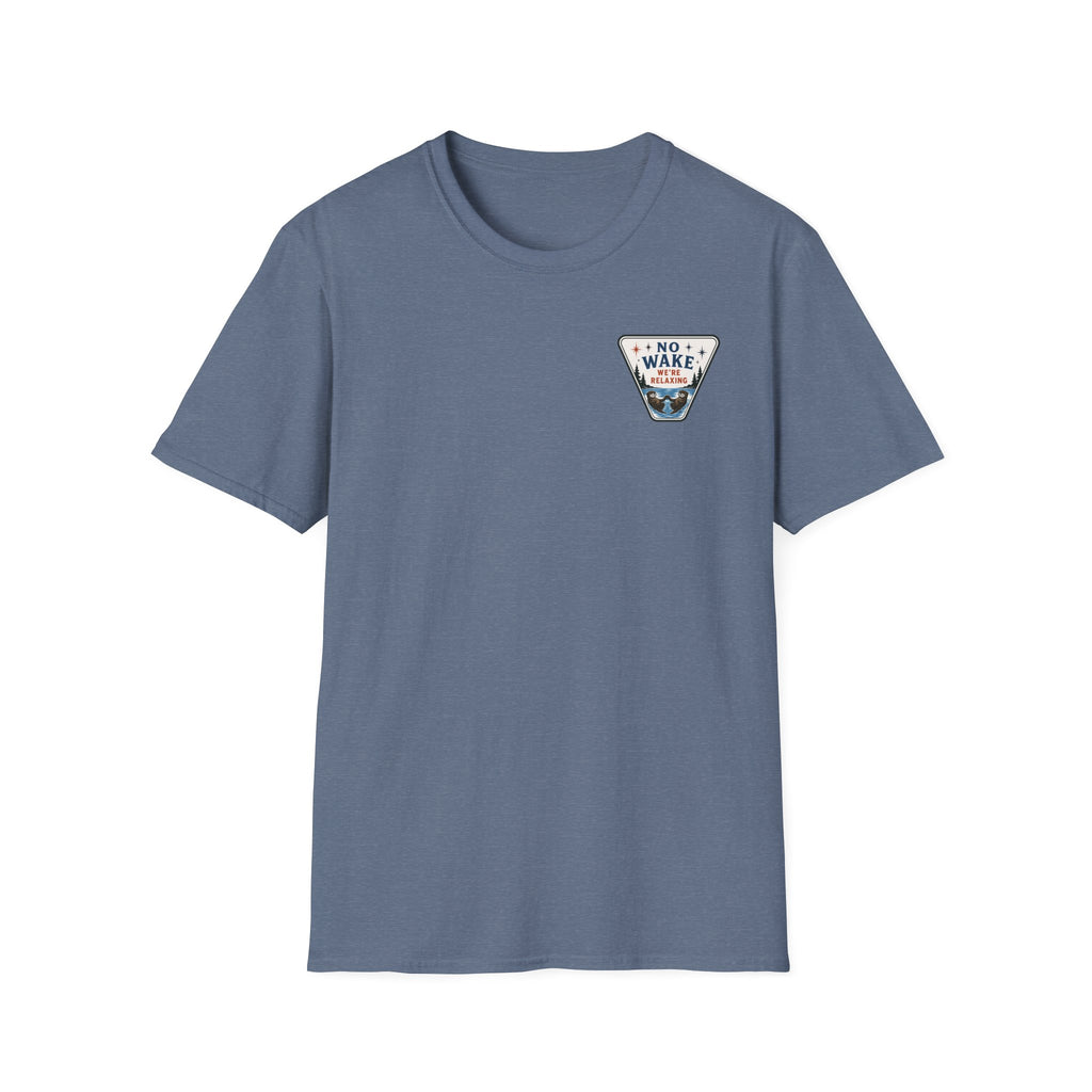 No Wake We're Relaxing Graphic Badge Tee
