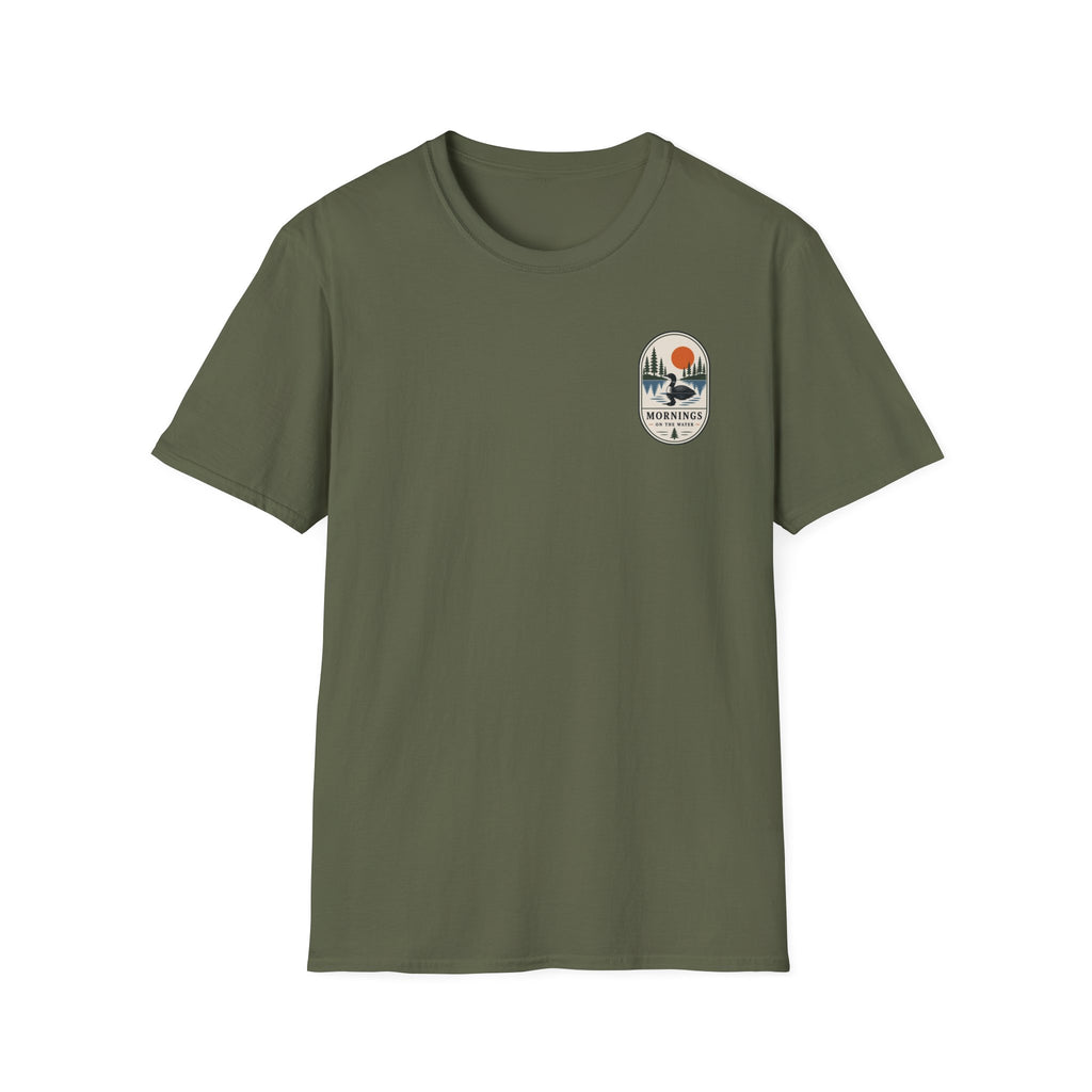 Mornings By The Lake Graphic Badge Tee