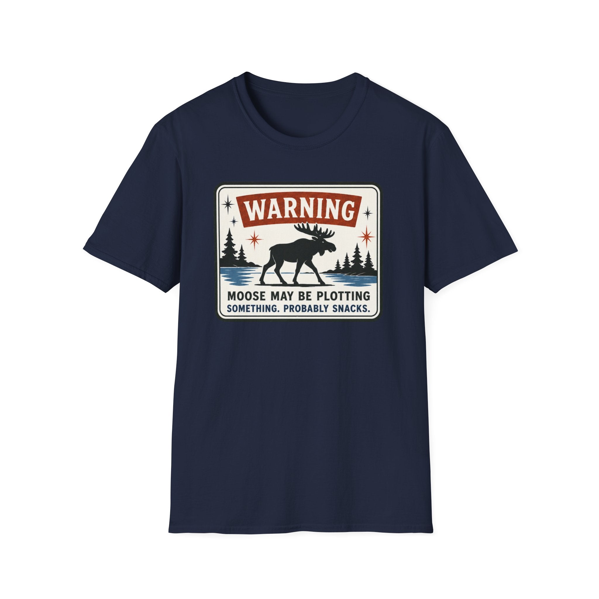 Warning Moose May Be Plotting Something Graphic Tee
