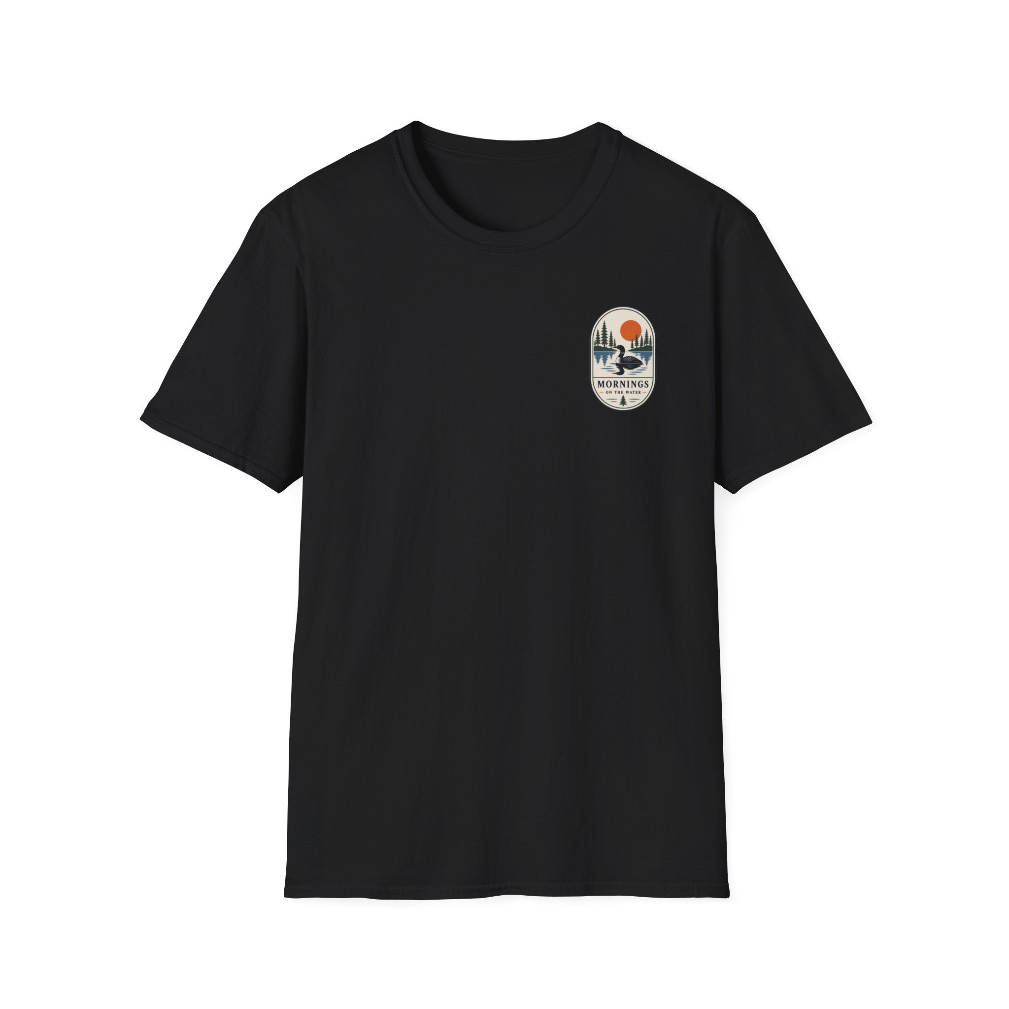 Mornings By The Lake Graphic Badge Tee