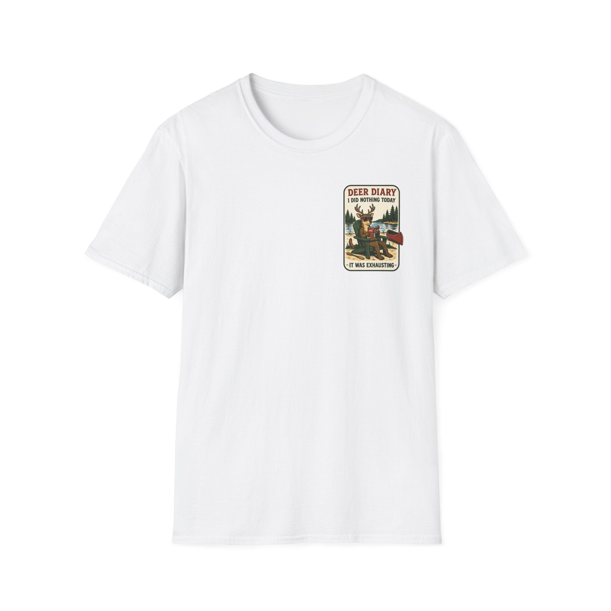 Deer Diary I Did Nothing Today Graphic Badge Tee