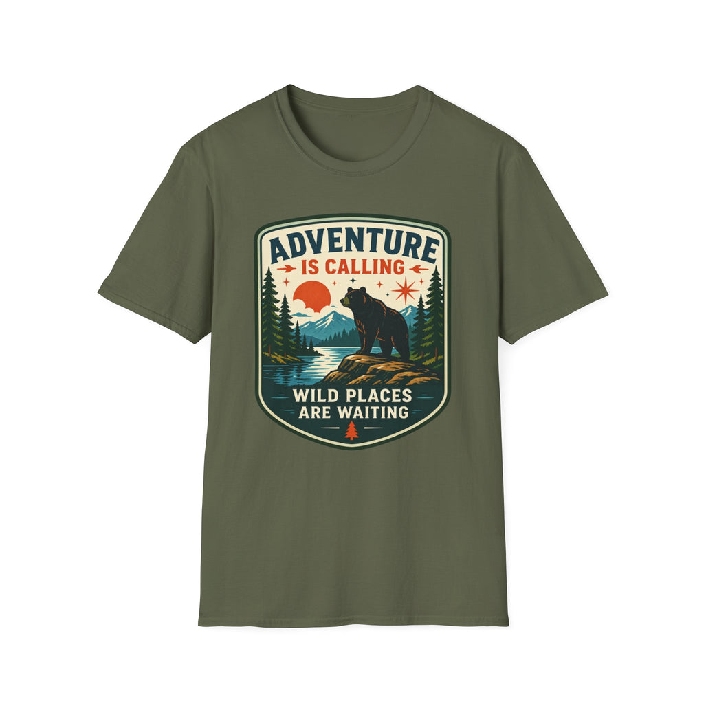 Adventure Is Calling Wild Places Are Waiting Graphic Tee