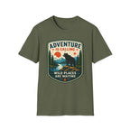 Adventure Is Calling Wild Places Are Waiting Graphic Tee