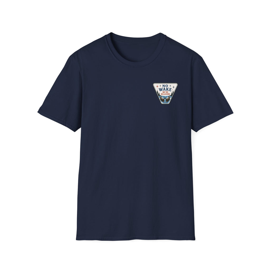 No Wake We're Relaxing Graphic Badge Tee