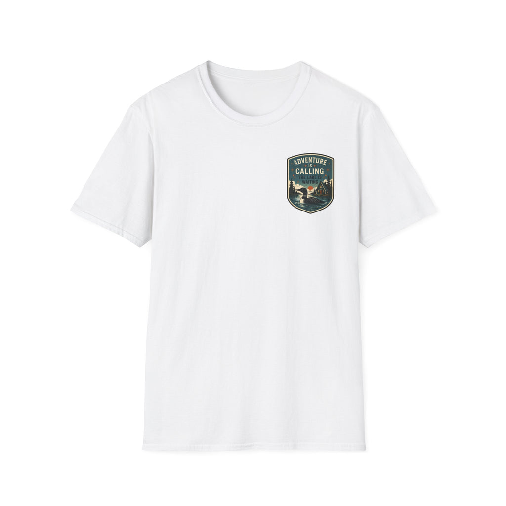 Adventure Calling The Lake Is Waiting Graphic Badge Tee