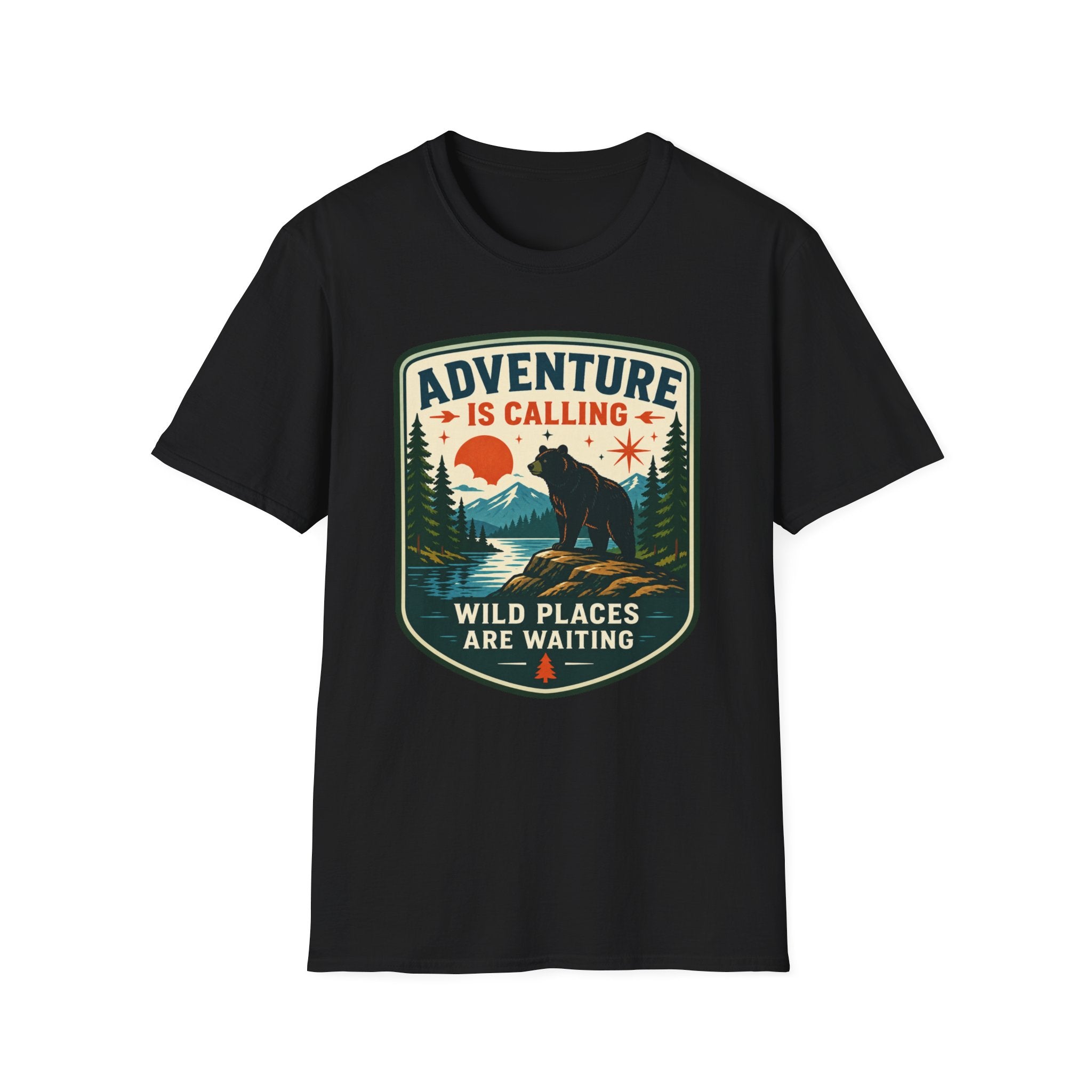 Adventure Is Calling Wild Places Are Waiting Graphic Tee