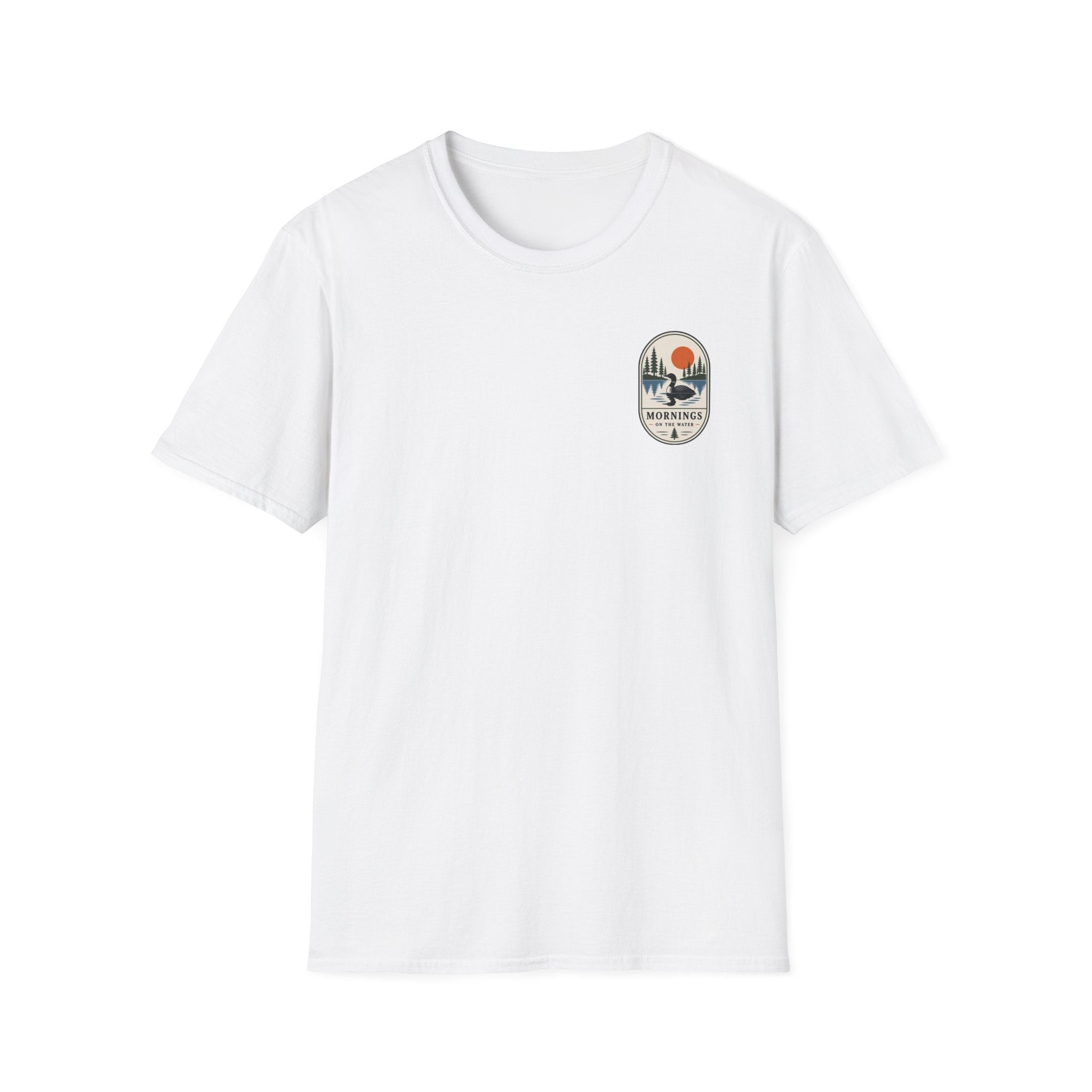 Mornings By The Lake Graphic Badge Tee