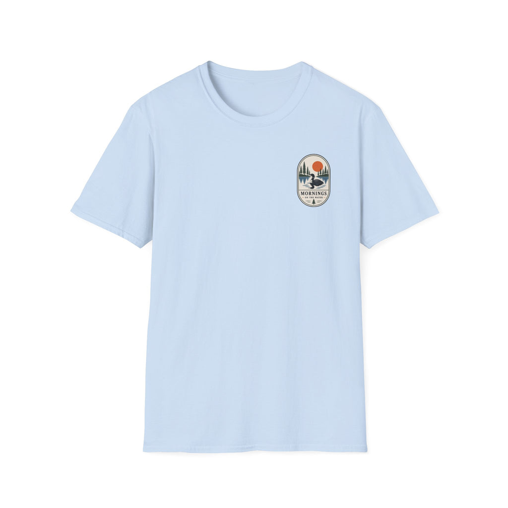 Mornings By The Lake Graphic Badge Tee