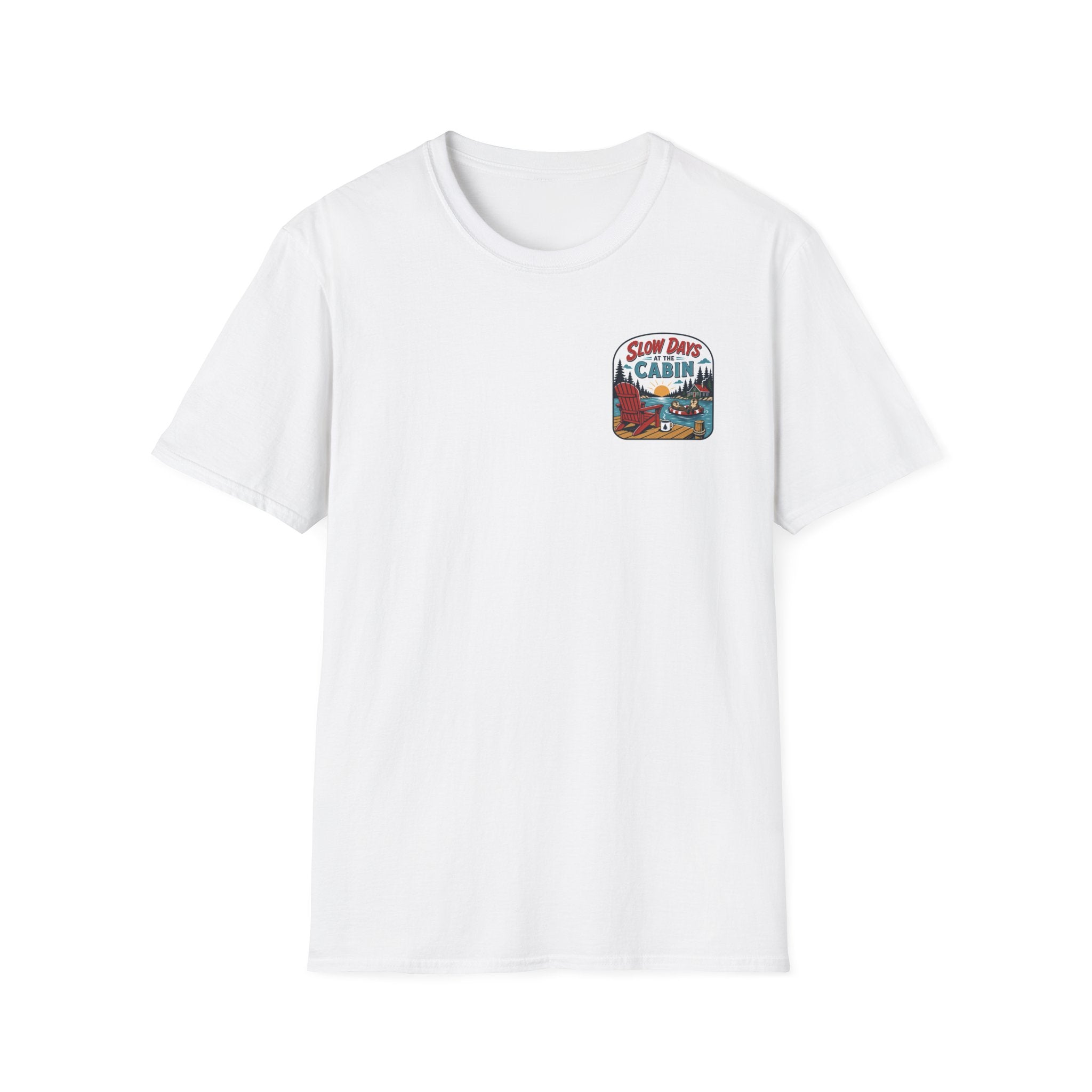 Slow Days at the Cabin Graphic Badge Tee