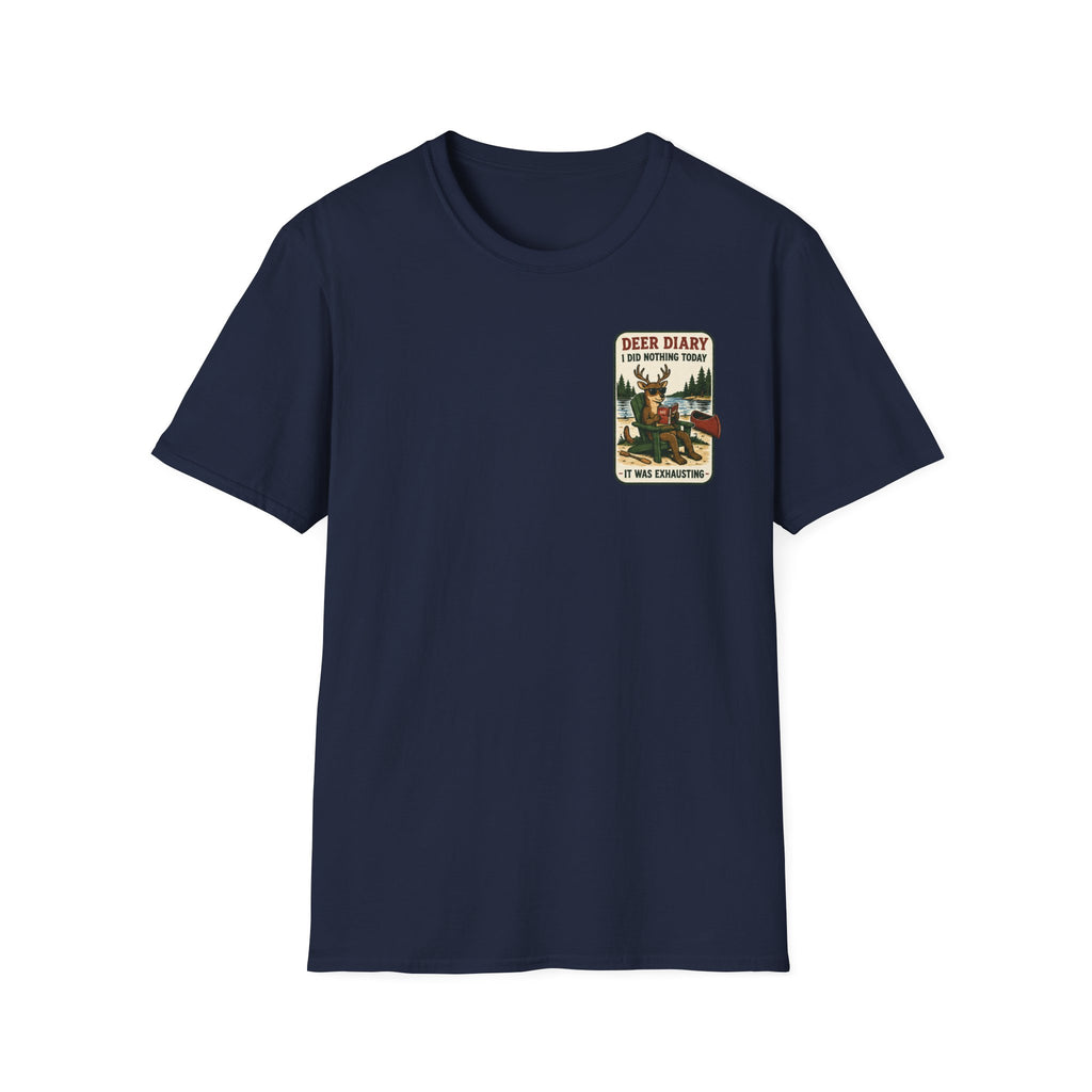 Deer Diary I Did Nothing Today Graphic Badge Tee