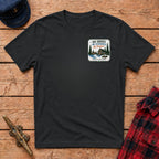 No Shoes, No Schedule, No Problems Graphic Badge Tee