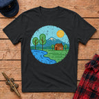 Retro Distressed Cabin Graphic Tee