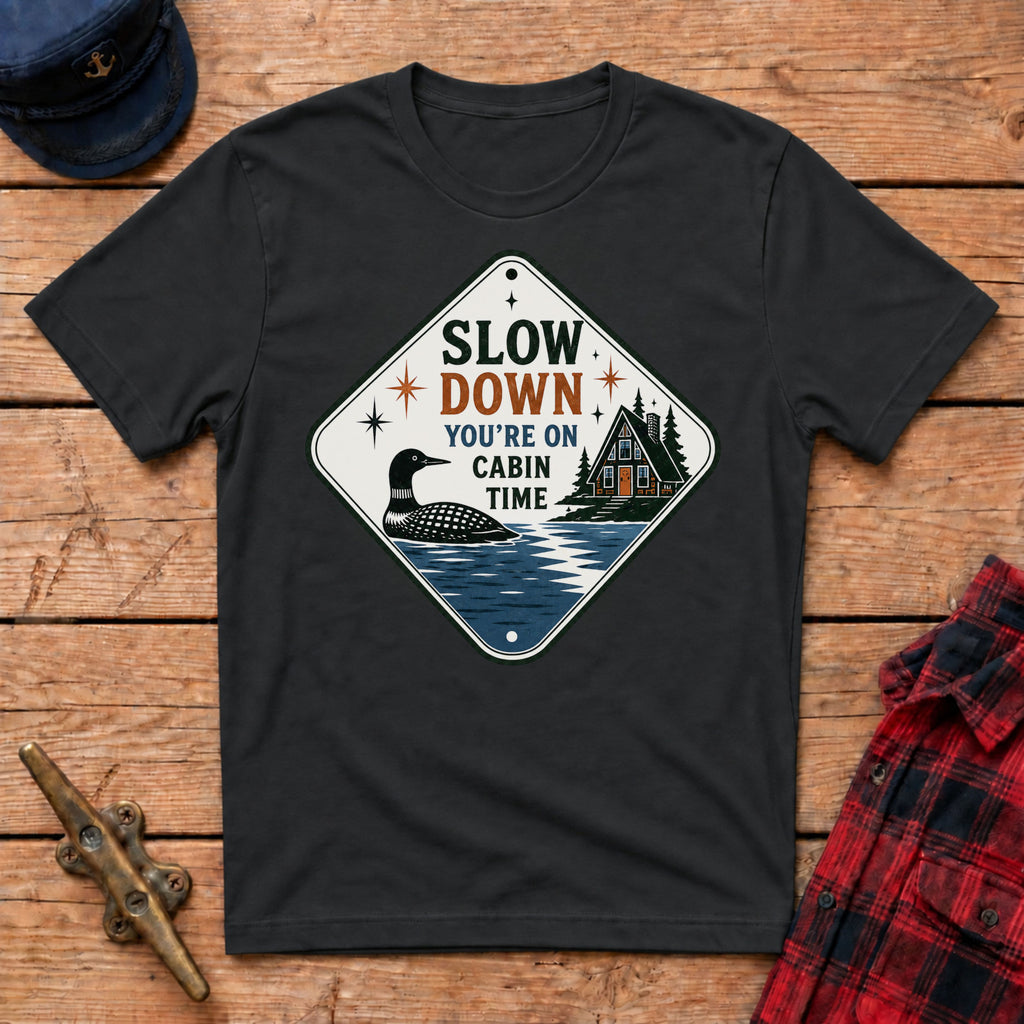 Slow Down You're On Cabin Time Graphic Tee