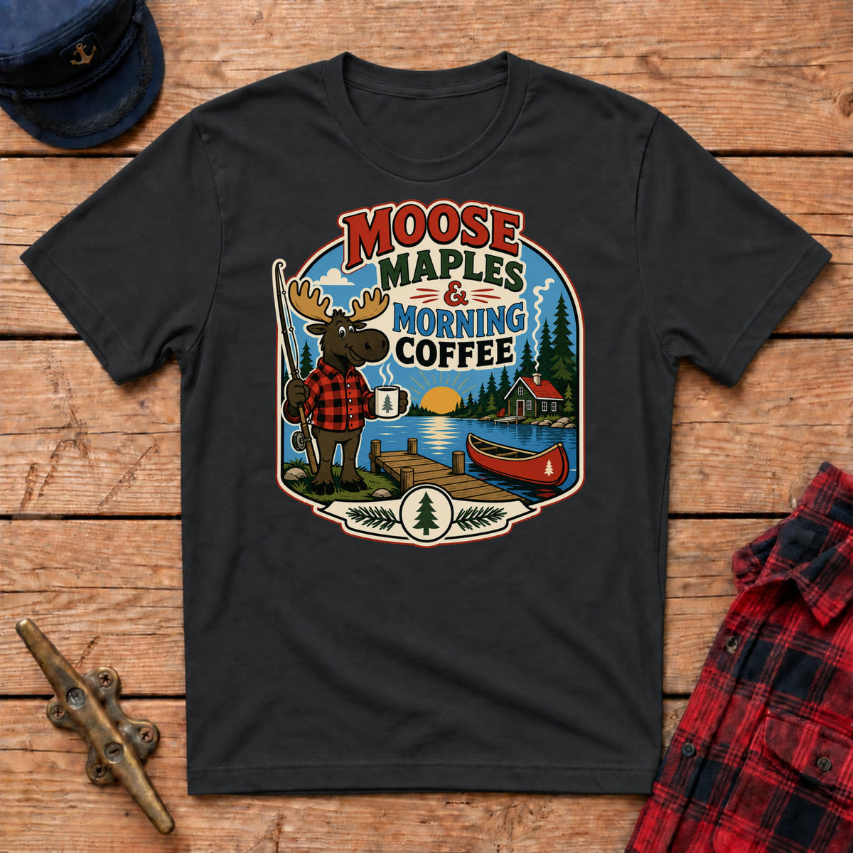 Moose, Maples & Morning Coffee Graphic Tee
