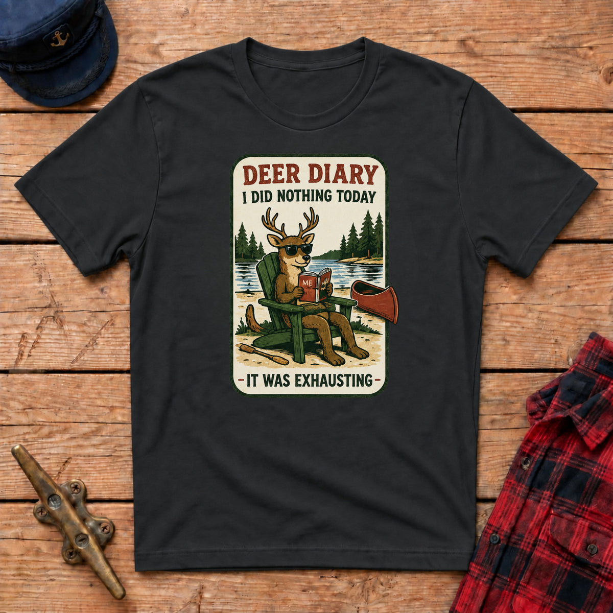 Deer Diary I Did Nothing Today Graphic Tee