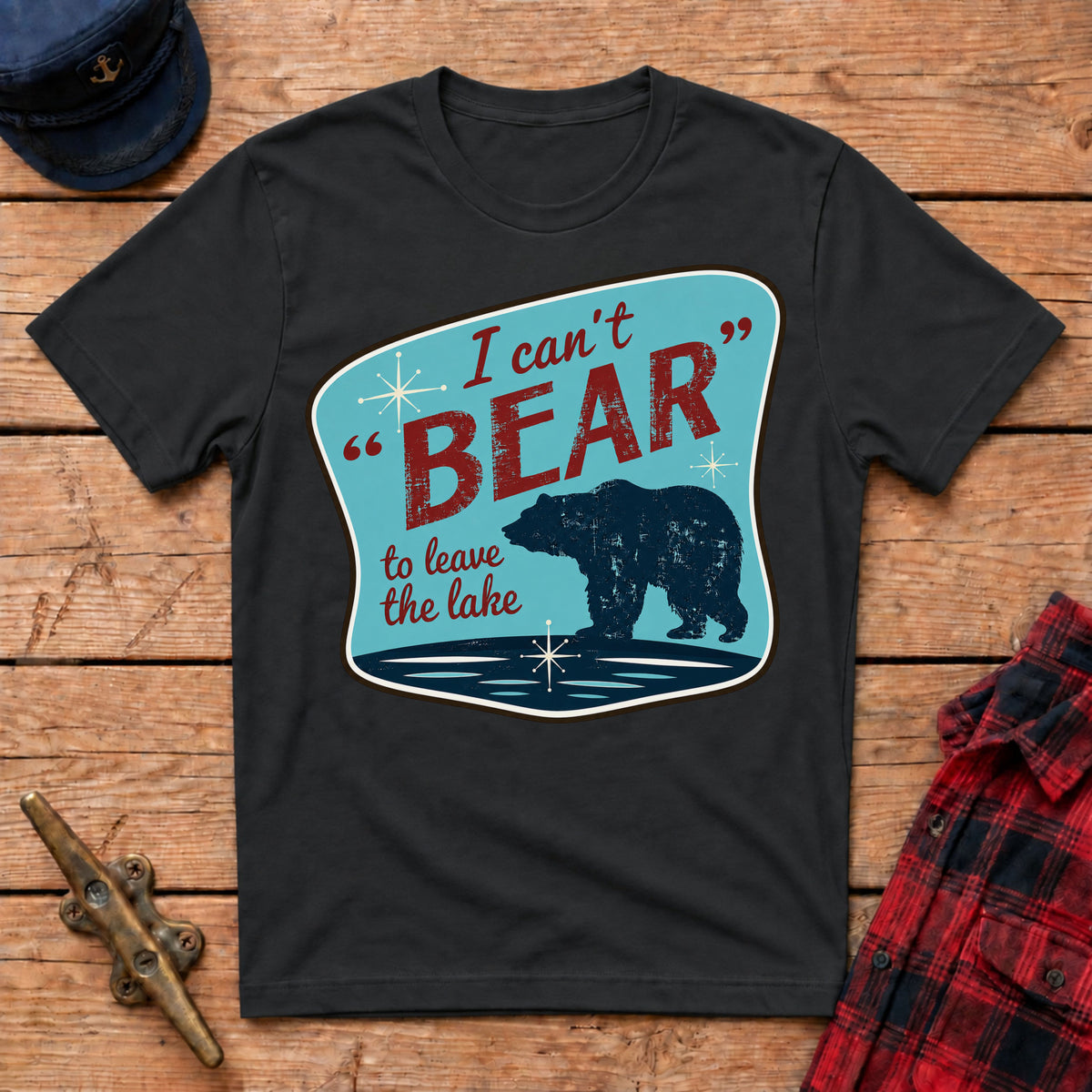 I Can't 'Bear' to Leave the Lake Graphic Tee