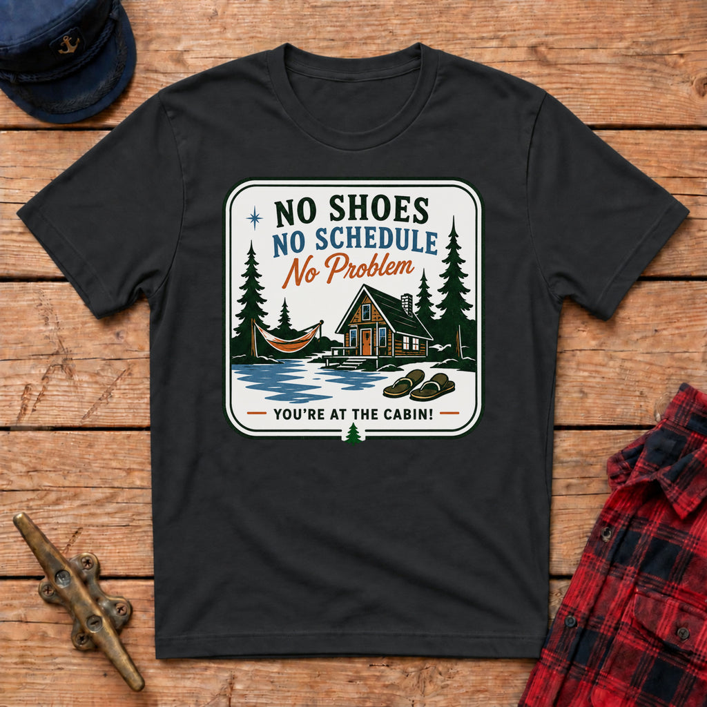 No Shoes No Schedule No Problem Graphic Tee