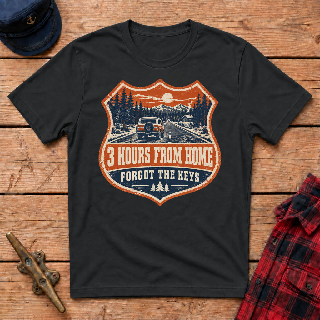 3 Hours From Home - Forgot The Keys Graphic Tee