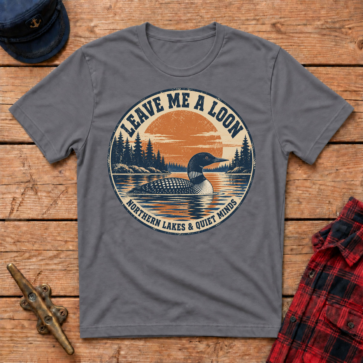 Leave Me A Loon Retro Graphic Tee