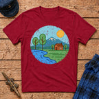 Retro Distressed Cabin Graphic Tee