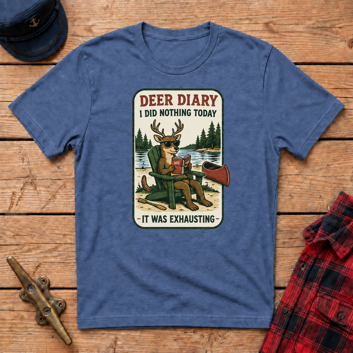 Deer Diary I Did Nothing Today Graphic Tee