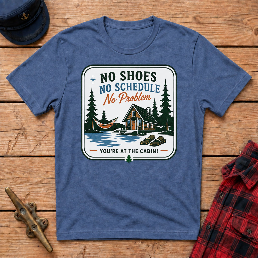 No Shoes No Schedule No Problem Graphic Tee