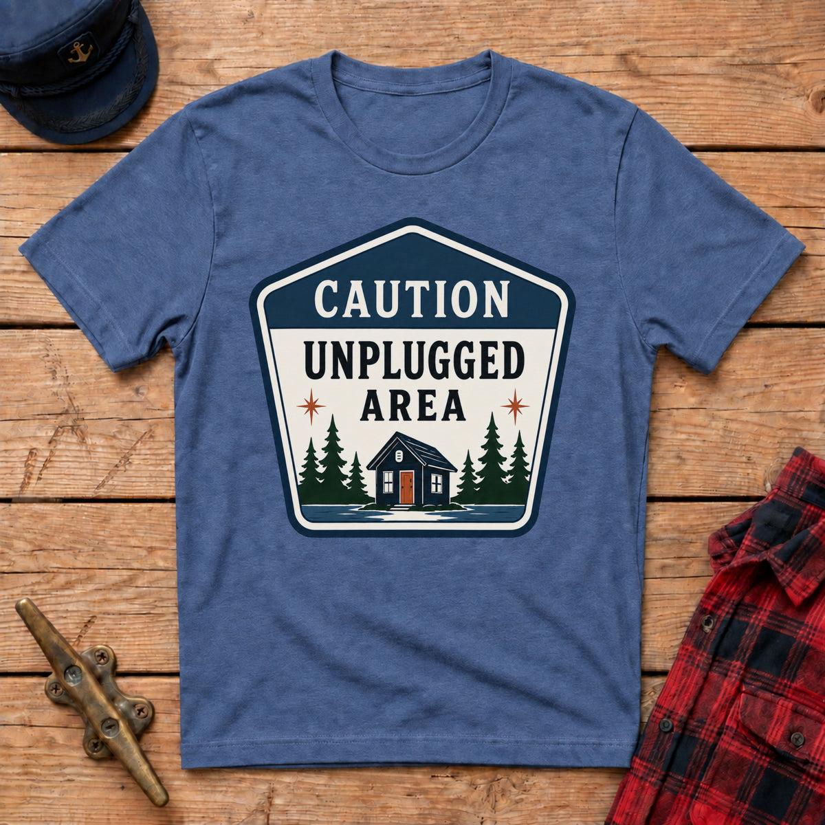 Caution Unplugged Area Graphic Tee