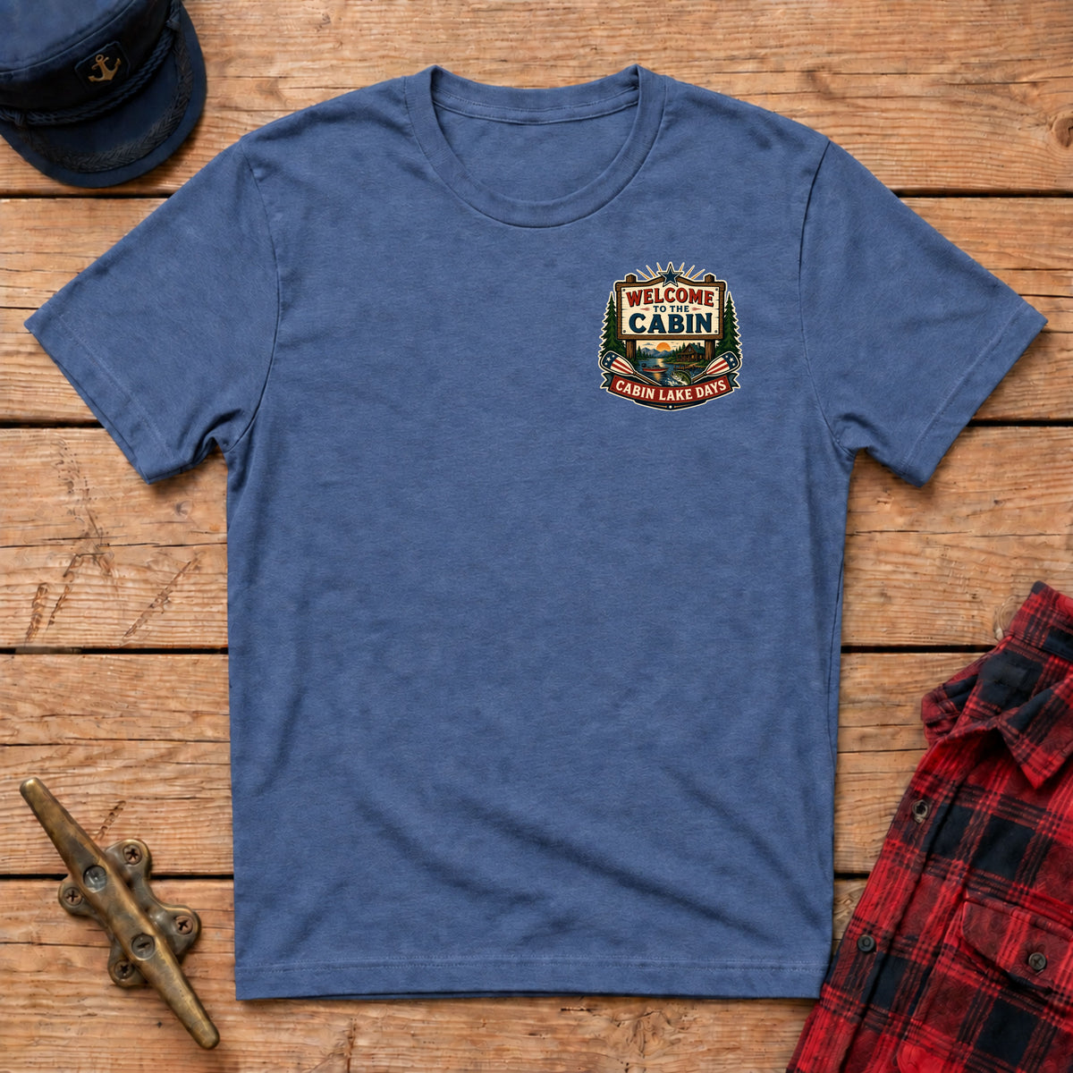 Welcome to the Cabin Graphic Badge Tee