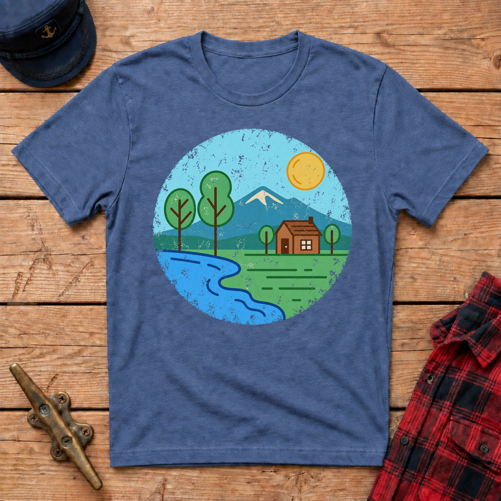 Retro Distressed Cabin Graphic Tee